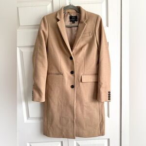 JCrew Women’s Camel “Regent Wool Top Coat)